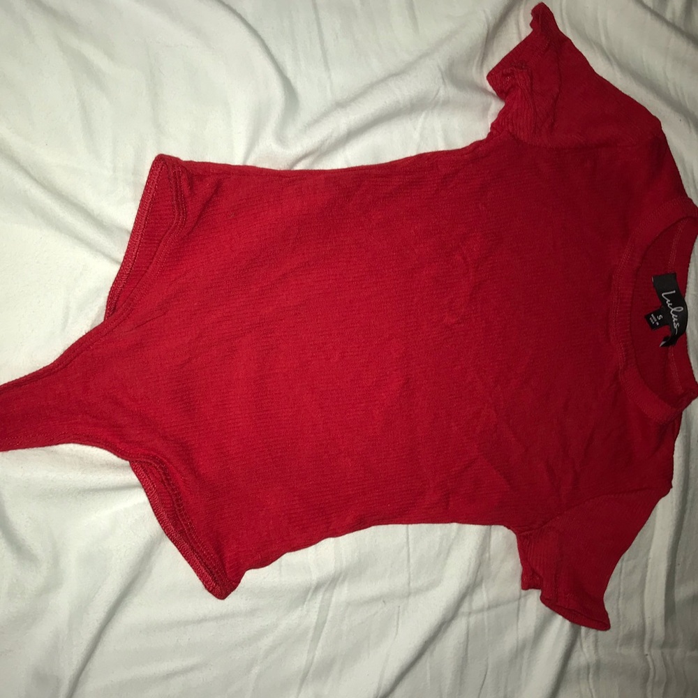 lulus red bodysuit